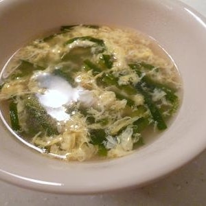 ニラと卵のスープ
